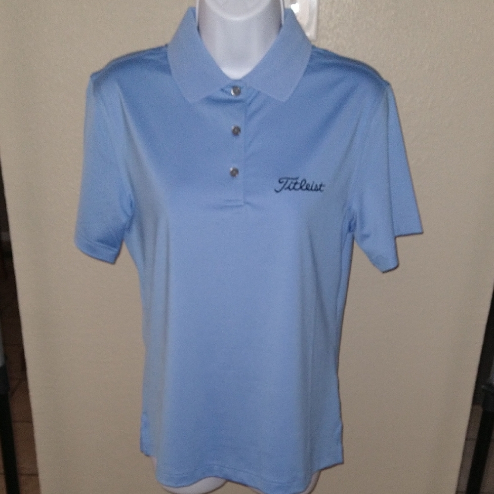 NWOT Titleist Sky Blue Women's Golf Polo with Embroidered Logo